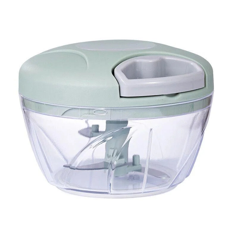 Manual Garlic Chopper & Vegetable Mincer – One-Press Rotate Crusher