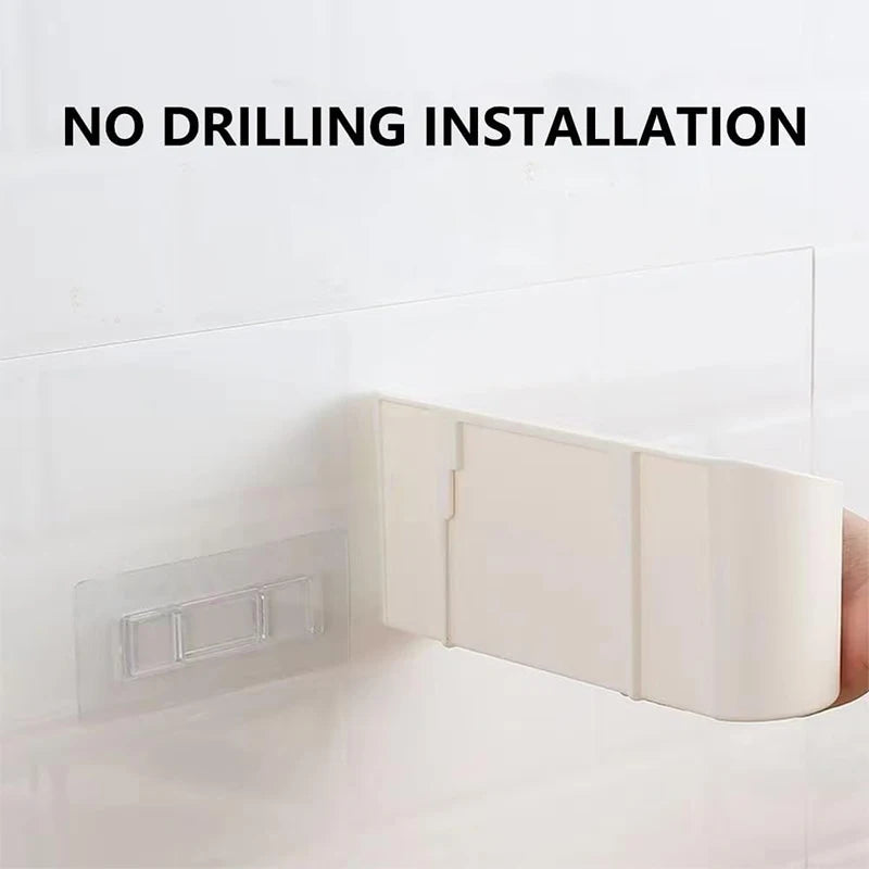 Adhesive Cabinet Door Storage Rack – Under-Sink & Bathroom Wall Organizer