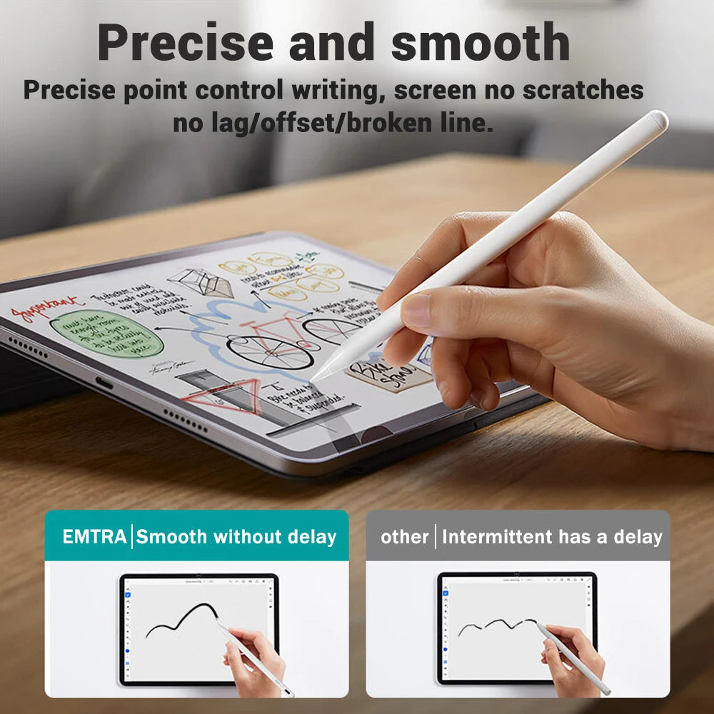 iPad Stylus Pen with Palm Rejection – Wireless Charging Compatible with iPad Pro, Air & Mini