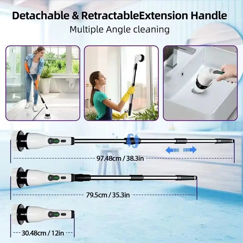 Electric Spin Scrubber | Cordless Rotating Cleaning Brush