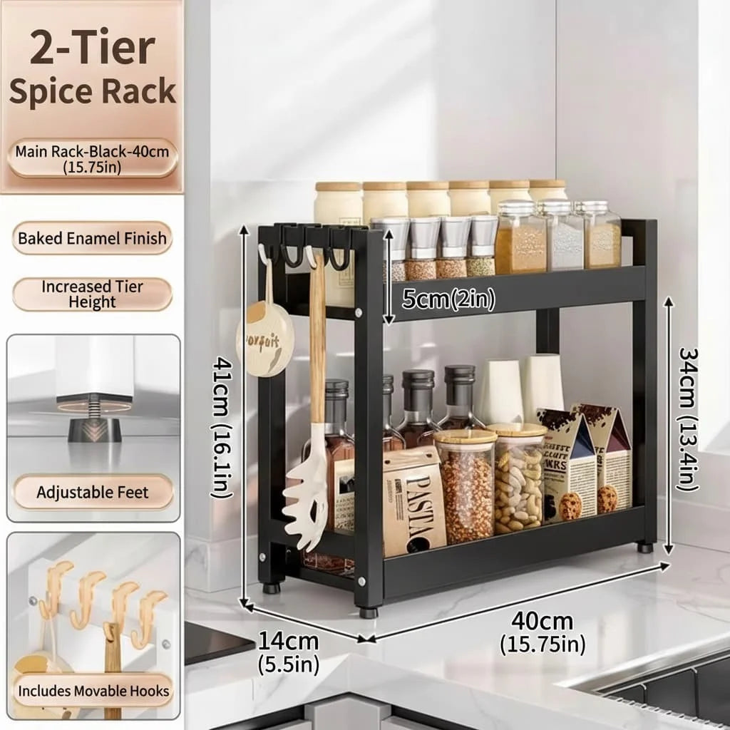 Wall-Mounted Wood Kitchen Shelf – Modern Storage Rack for Utensils, Pots & Spices