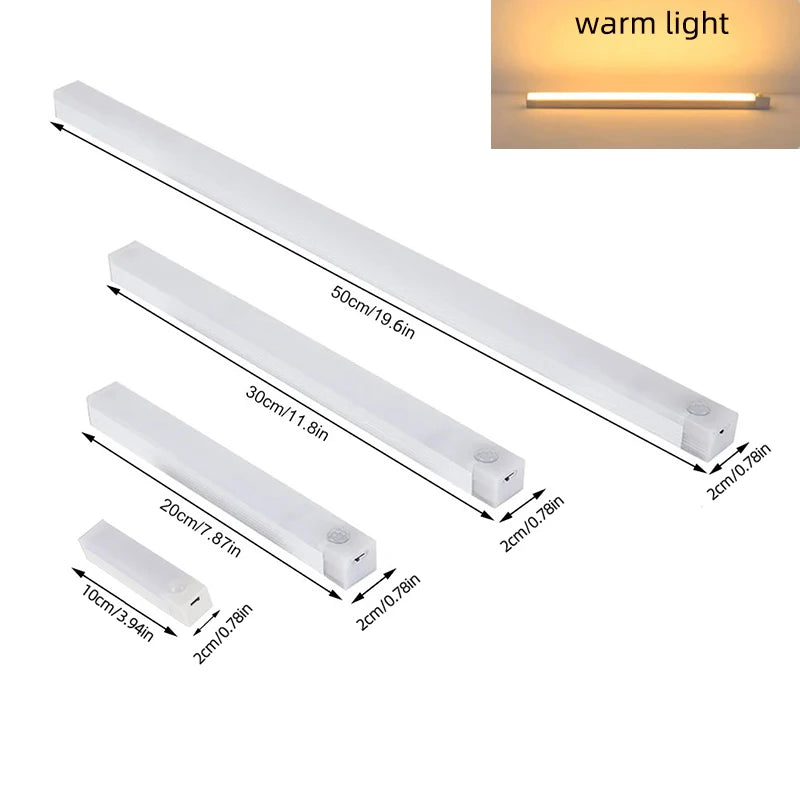 USB-C Rechargeable Motion Sensor Night Light – Wireless LED Lamp for Kitchen, Cabinet & Staircase