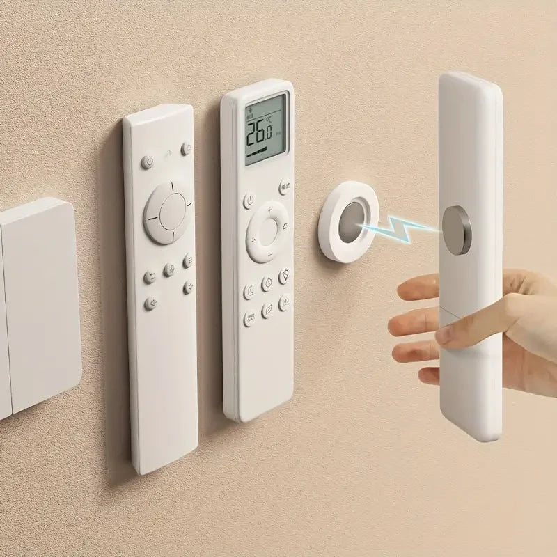 Magnetic Remote Control Holder – No-Drill Wall Mount, 3-Pack