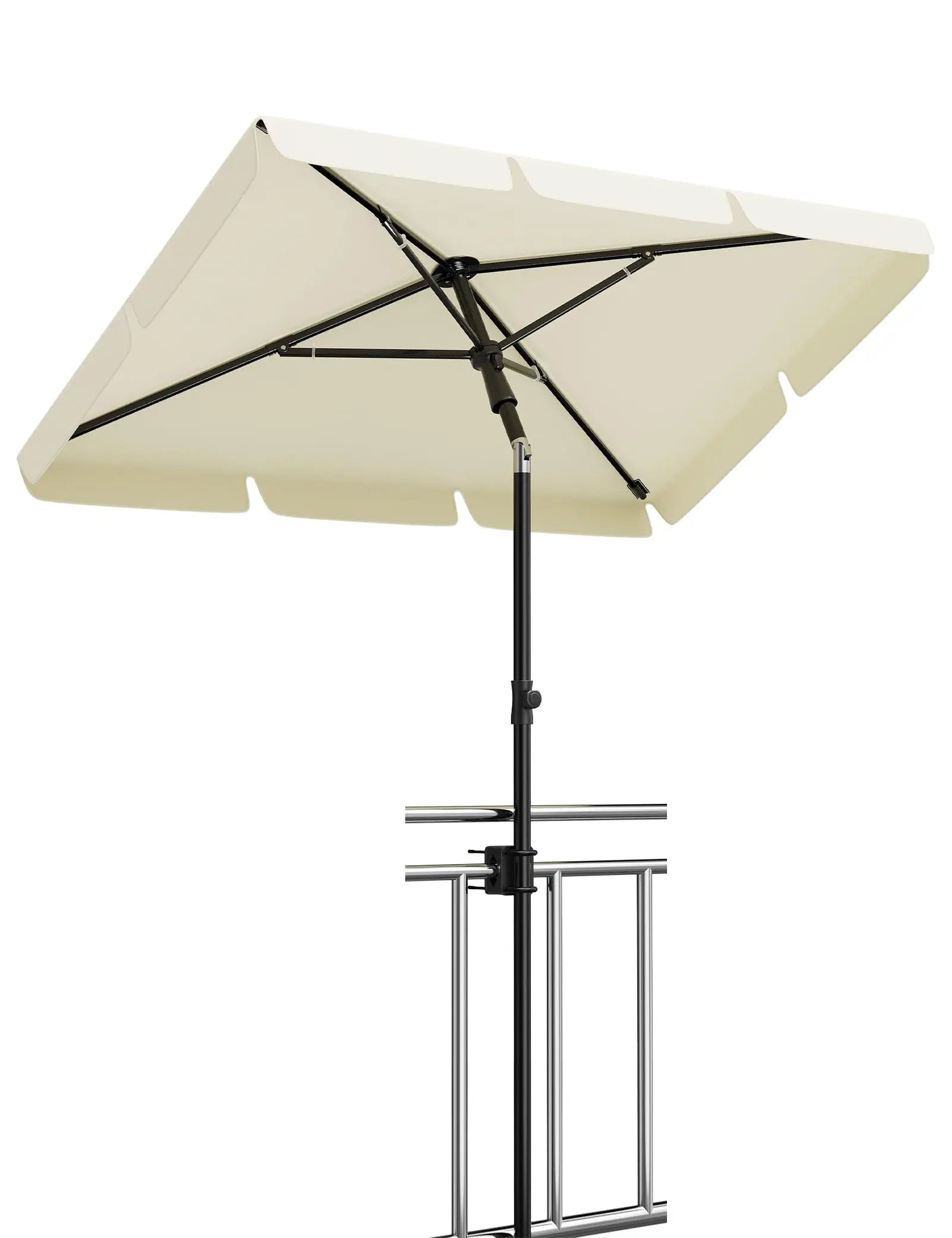 UPF 50+ Adjustable Beach Umbrella – 200x125cm Foldable Sun Shade with Carry Cover
