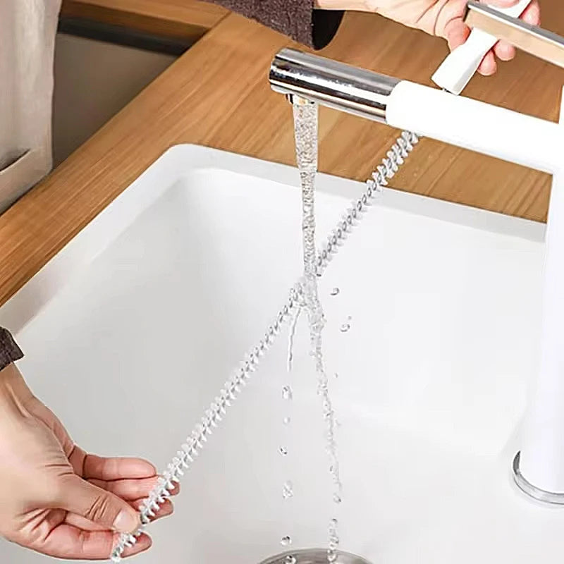 Bendable Drain Clog Remover Brush – Flexible Sink & Sewer Cleaning Tool