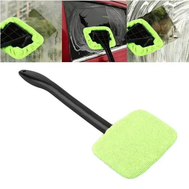 Long-Handle Windshield Cleaning Brush – Car Interior Window Wiper Tool