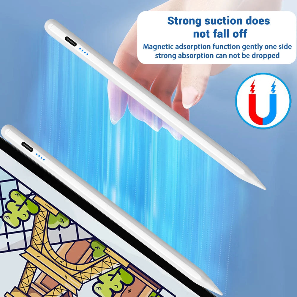 iPad Stylus Pen with Palm Rejection – Wireless Charging Compatible with iPad Pro, Air & Mini