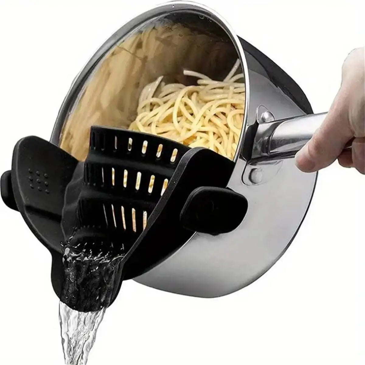 Adjustable Clip-On Pot Strainer – Universal Pasta & Vegetable Strainer for Pots, Pans & Bowls