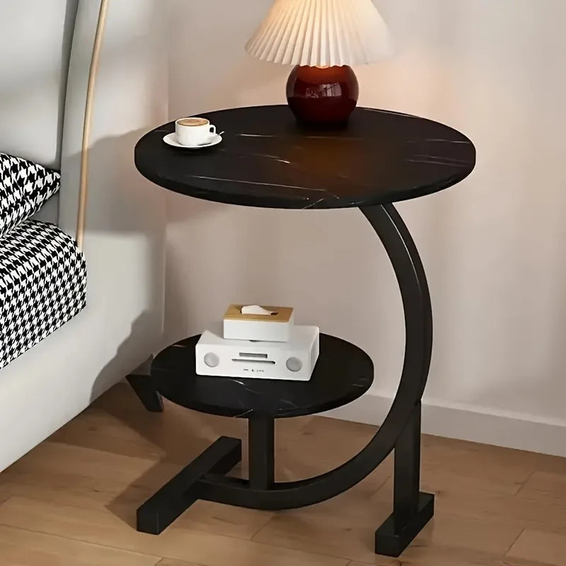 Expandable Double Layer Coffee Table – Modern Wood Top with Storage Shelf