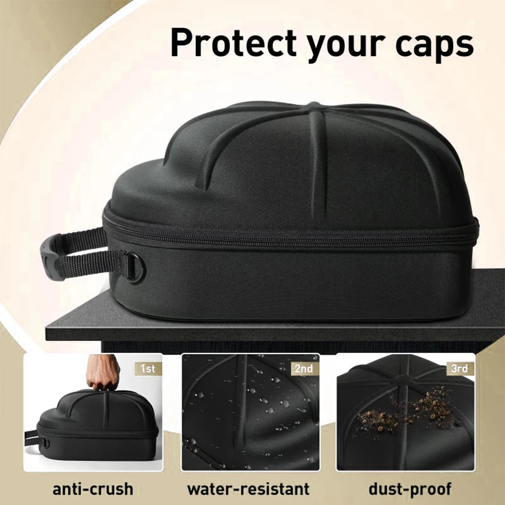 Hard Shell Baseball Cap Carrier – Portable Hat Travel Case & Storage Box