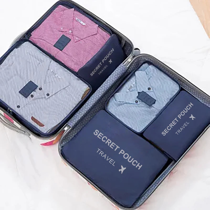 6-Piece Waterproof Travel Packing Cubes – Lightweight Luggage Organizer Set