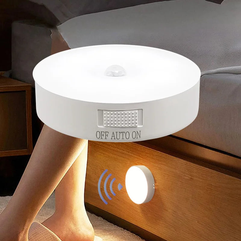 Motion Sensor Night Light – USB Rechargeable LED Lamp for Kitchen, Bedroom & Hallway