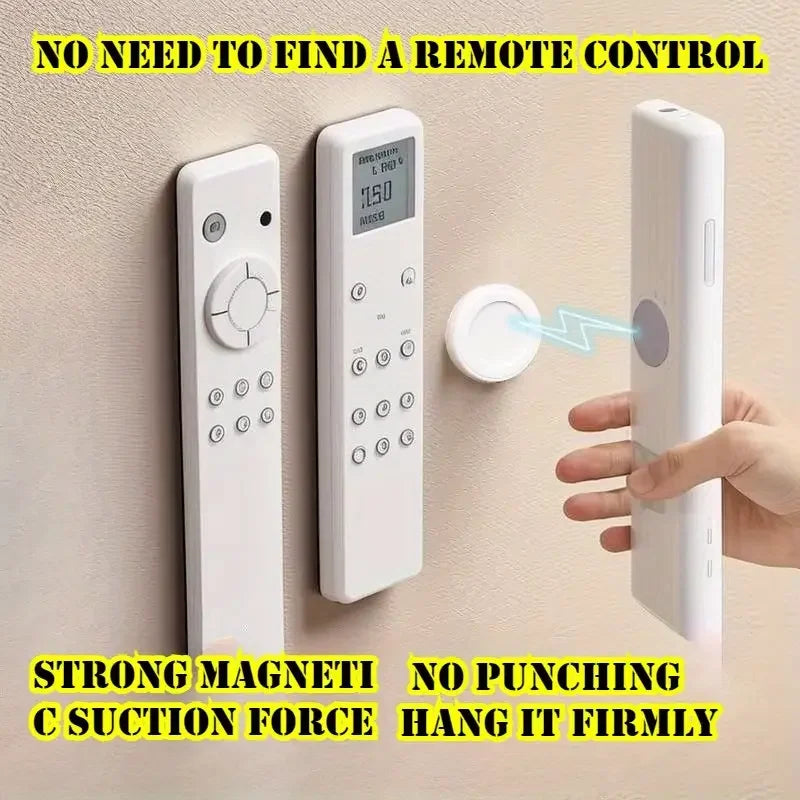 Magnetic Remote Control Holder – No-Drill Wall Mount, 3-Pack