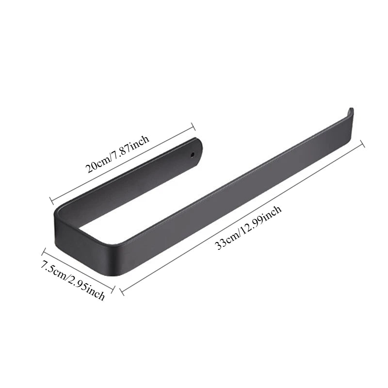Self-Adhesive Wall-Mounted Tissue Holder – No-Drill Dual Toilet Paper & Hand Towel Organizer