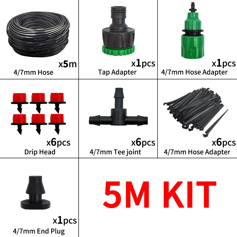 Portable Micro Drip Irrigation Kit – 20M Automatic Watering System with Adjustable Drippers