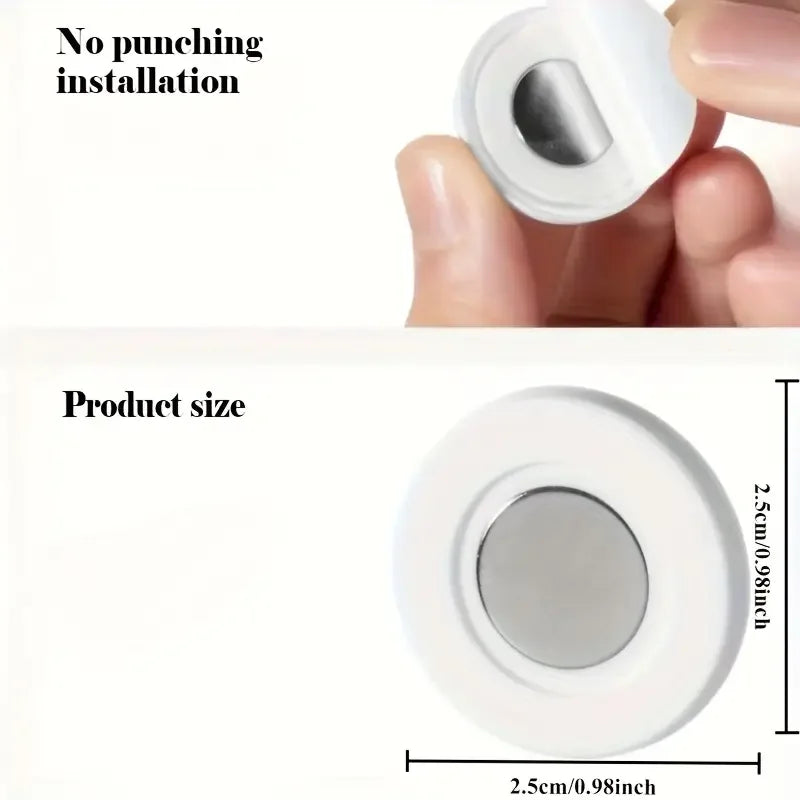 Magnetic Remote Control Holder – No-Drill Wall Mount, 3-Pack