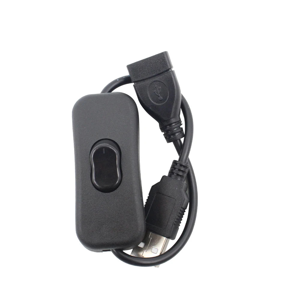 USB Extension Cable with On/Off Switch – Male to Female Power Cord for LED Strip Lights & Lamps