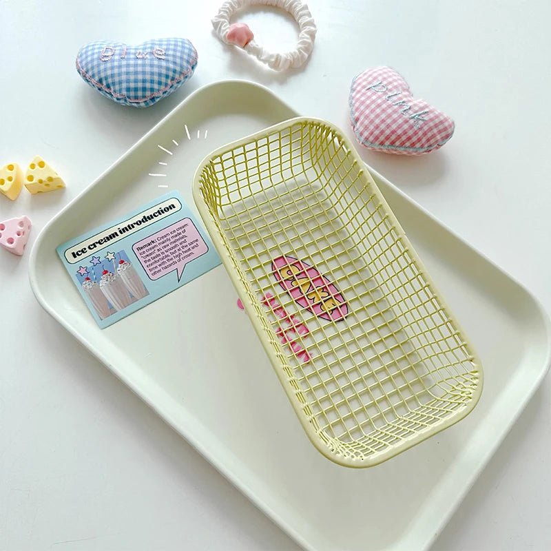 Metal Desktop Organizer Basket – Stylish Storage for Office, Home & Vanity