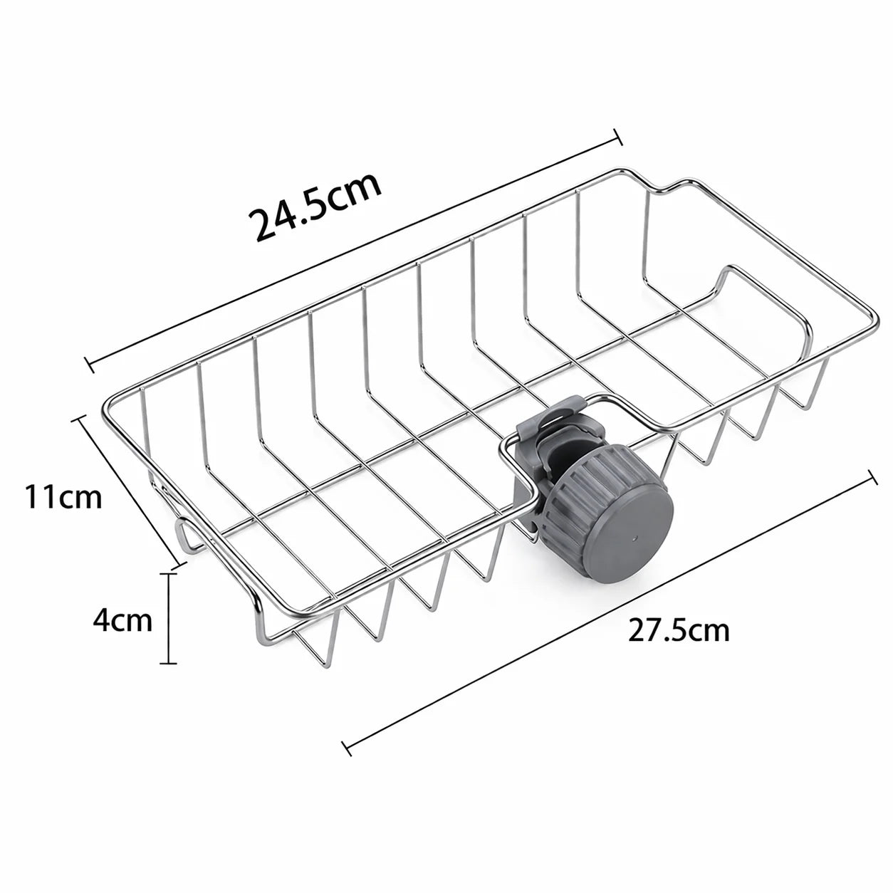 Flexible Kitchen Sink Drain Rack – Sponge Holder, Faucet Organizer & Soap Drainer Shelf