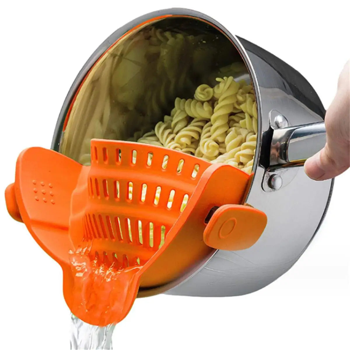 Adjustable Clip-On Pot Strainer – Universal Pasta & Vegetable Strainer for Pots, Pans & Bowls