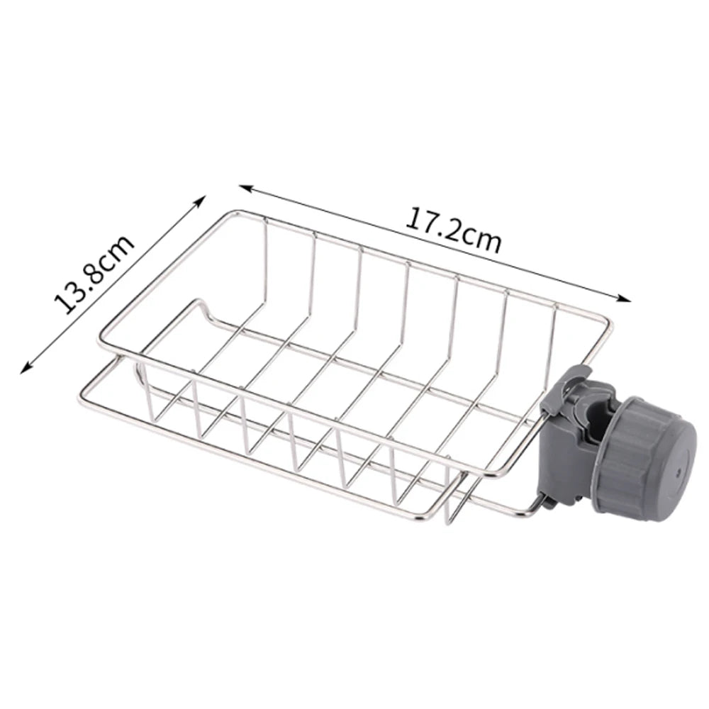 Flexible Kitchen Sink Drain Rack – Sponge Holder, Faucet Organizer & Soap Drainer Shelf