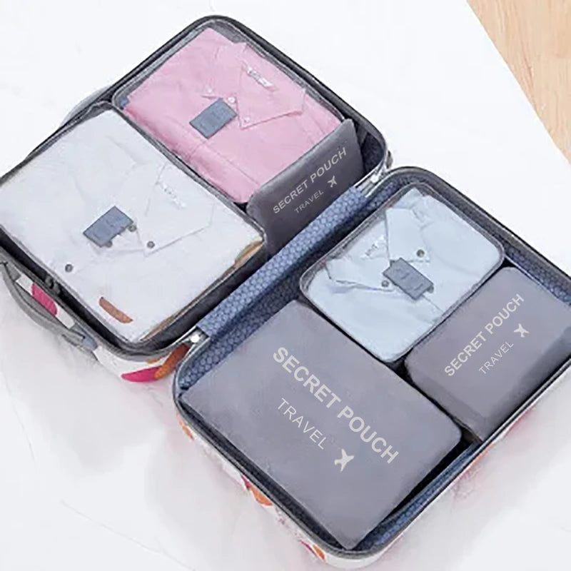 6-Piece Waterproof Travel Packing Cubes – Lightweight Luggage Organizer Set