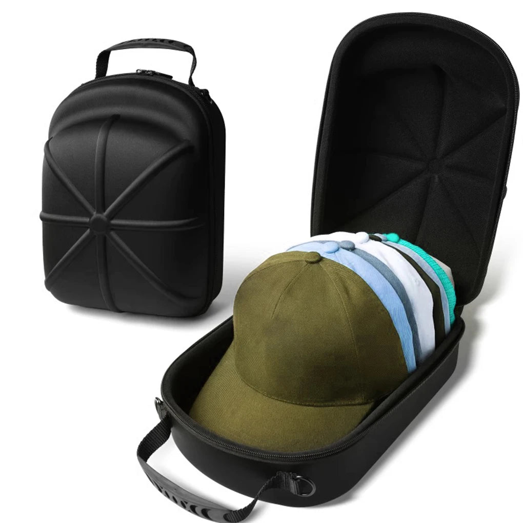 Hard Shell Baseball Cap Carrier – Portable Hat Travel Case & Storage Box