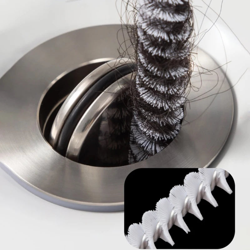 Bendable Drain Clog Remover Brush – Flexible Sink & Sewer Cleaning Tool