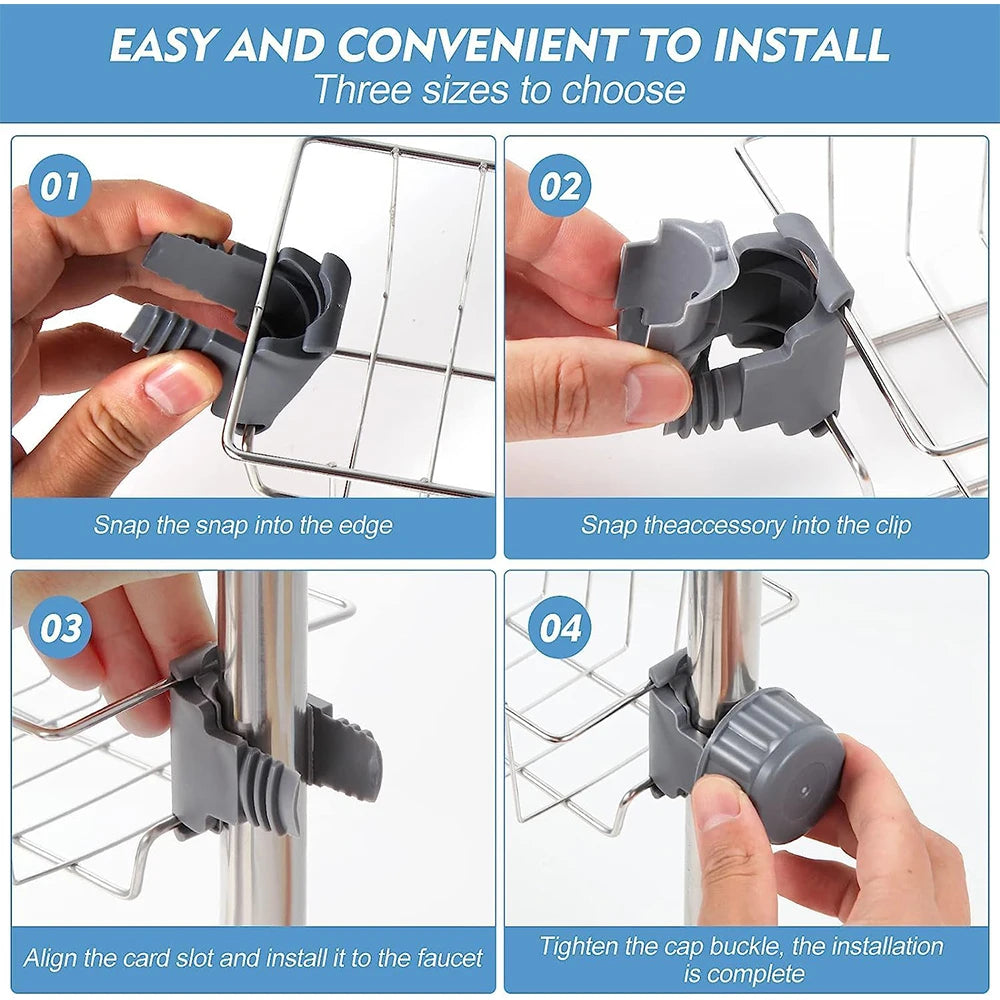 Flexible Kitchen Sink Drain Rack – Sponge Holder, Faucet Organizer & Soap Drainer Shelf
