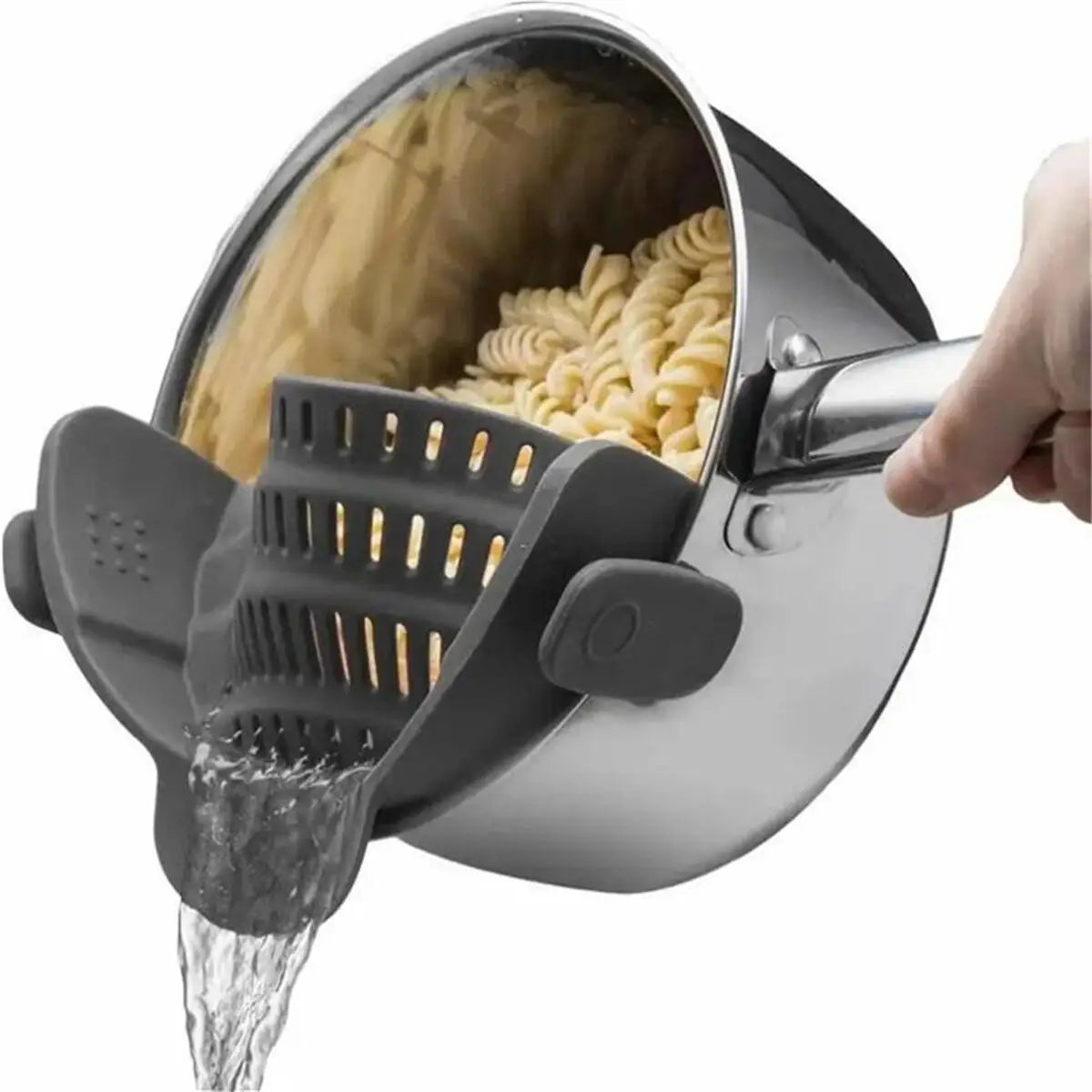 Adjustable Clip-On Pot Strainer – Universal Pasta & Vegetable Strainer for Pots, Pans & Bowls