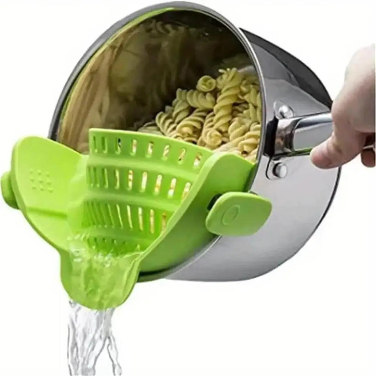 Adjustable Clip-On Pot Strainer – Universal Pasta & Vegetable Strainer for Pots, Pans & Bowls