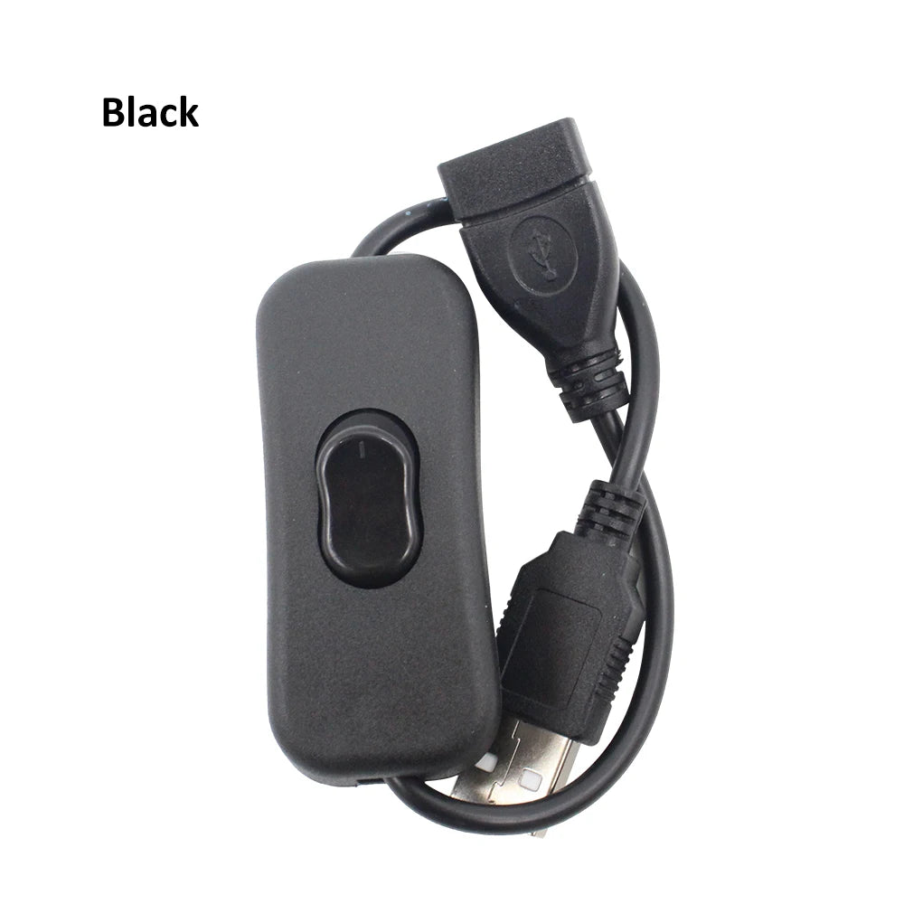 USB Extension Cable with On/Off Switch – Male to Female Power Cord for LED Strip Lights & Lamps