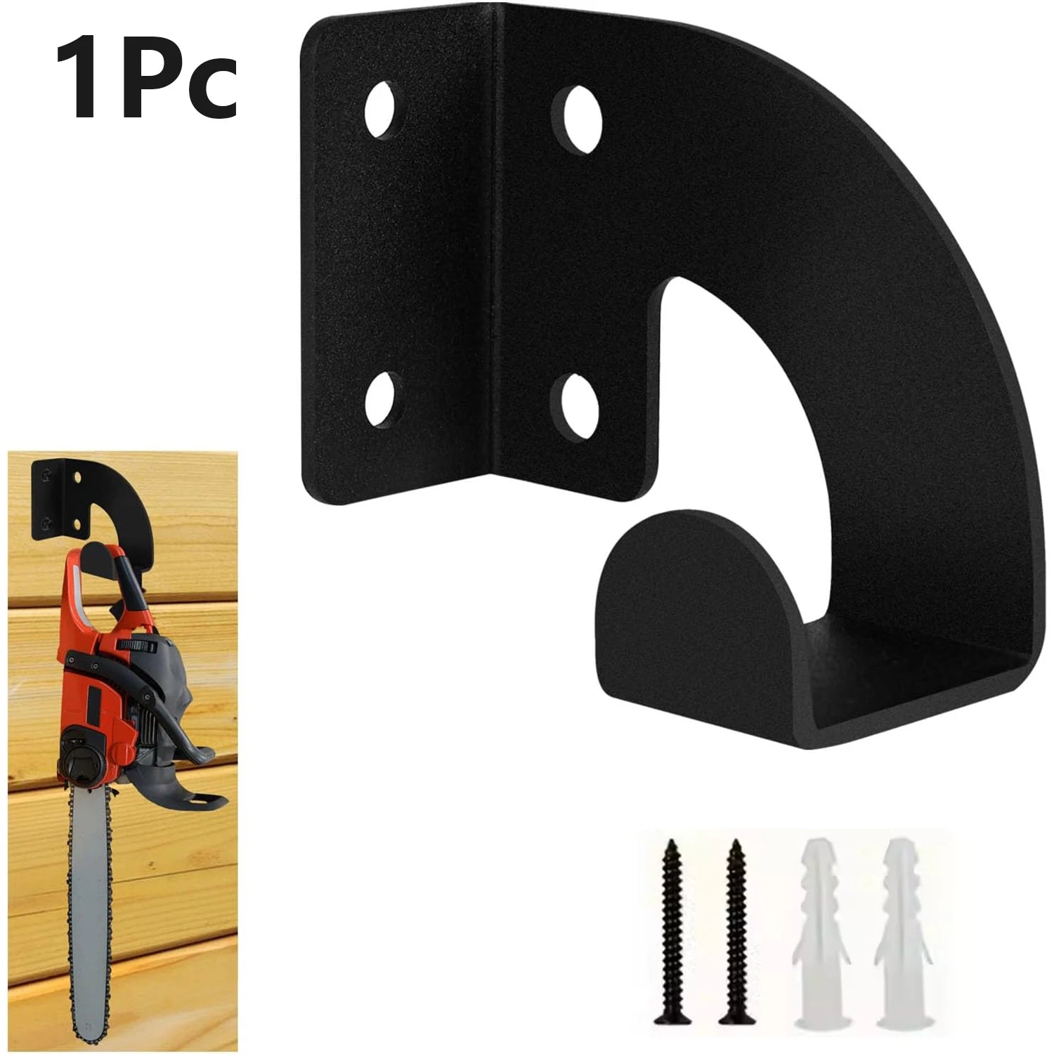 Heavy-Duty Metal Chainsaw Wall Mount – Workshop Tool Storage Rack for Chainsaws, Trimmers & Lawn Equipment