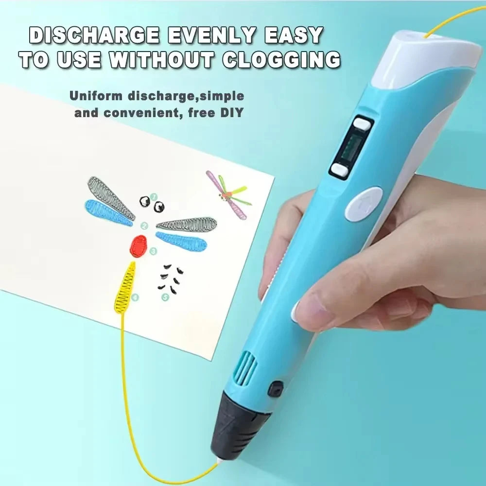 3D Printing Pen – Electric Graffiti Art Pen with 9M PLA Filament, Kids & Adults