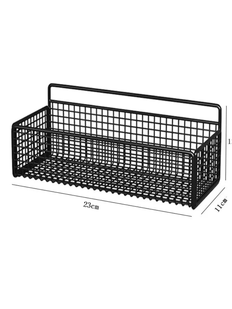 Punch-Free Multifunctional Bathroom Shelf – Waterproof Wall-Mounted Toiletries Organizer