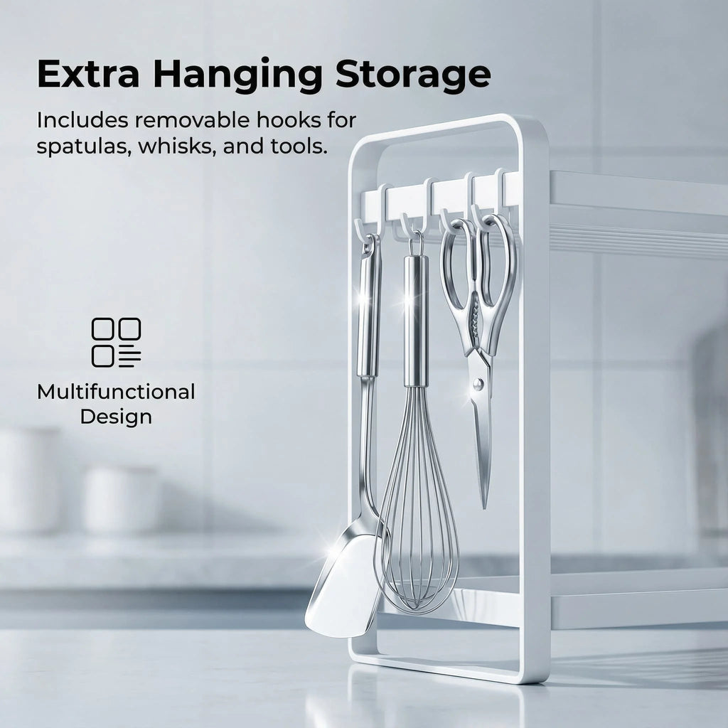 Wall-Mounted Wood Kitchen Shelf – Modern Storage Rack for Utensils, Pots & Spices