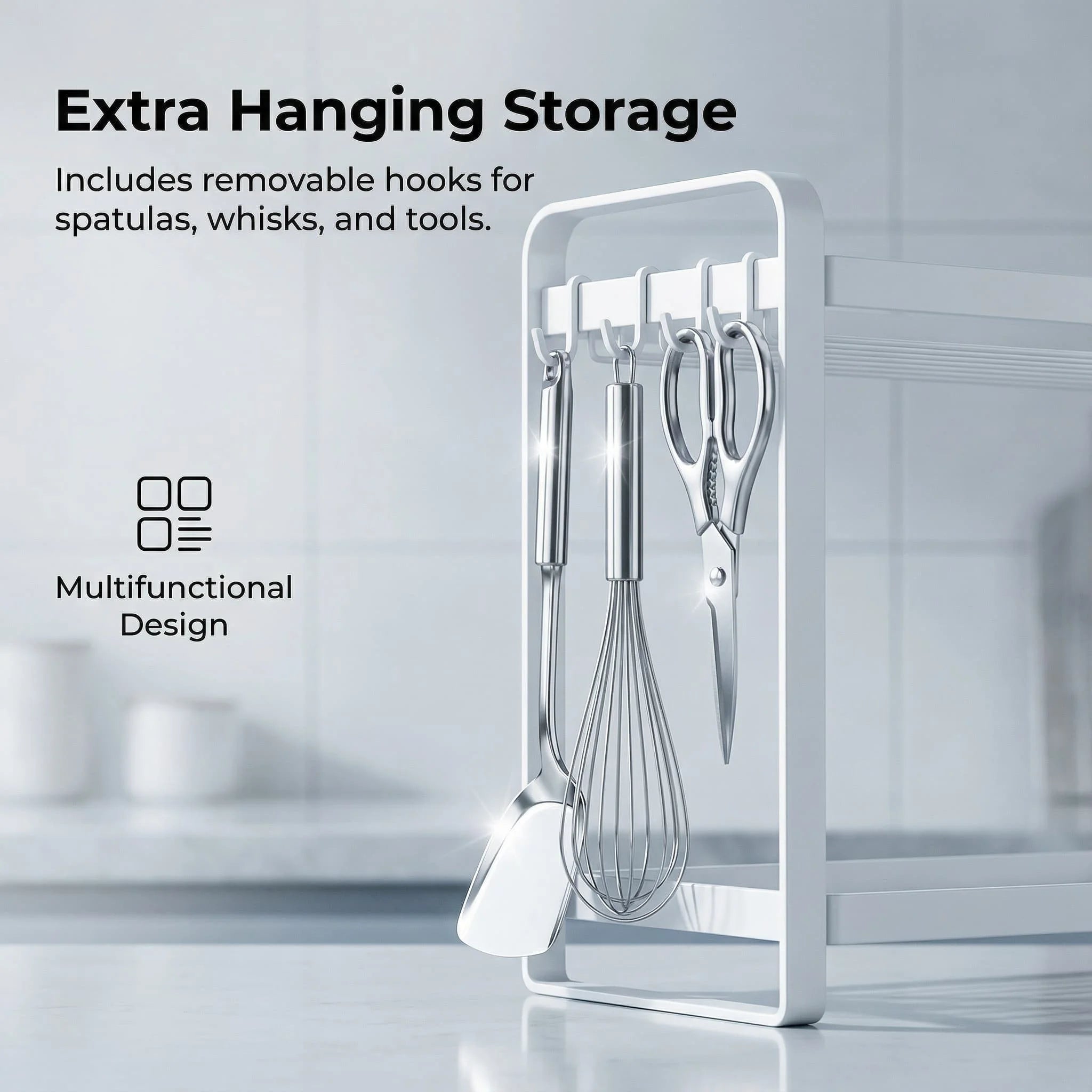 Wall-Mounted Wood Kitchen Shelf – Modern Storage Rack for Utensils, Pots & Spices