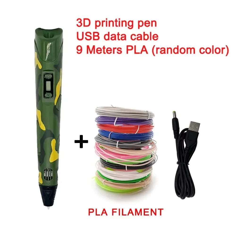 3D Printing Pen – Electric Graffiti Art Pen with 9M PLA Filament, Kids & Adults