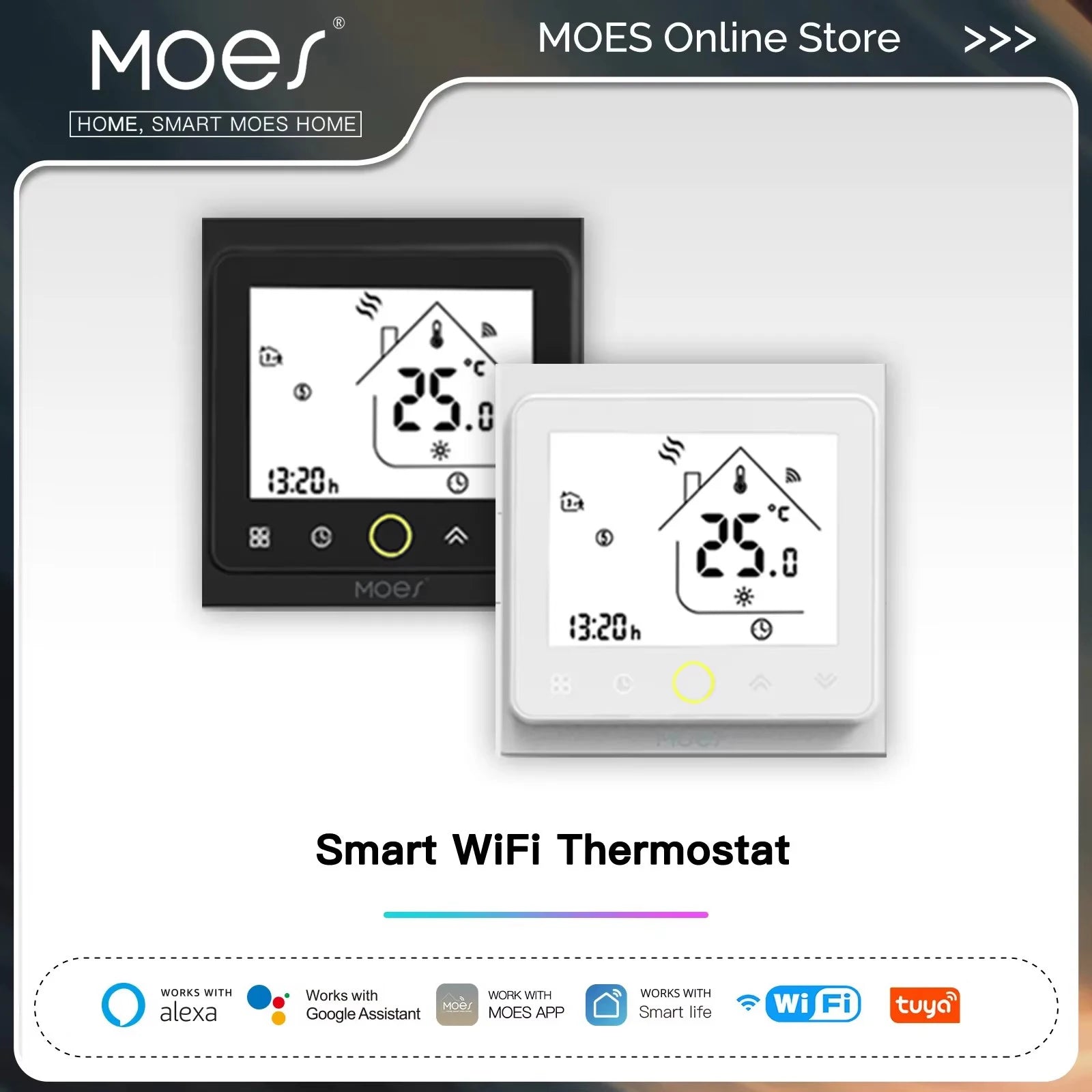 Smart WiFi Thermostat – Works with Alexa & Google Home, Floor Heating & Boiler Control