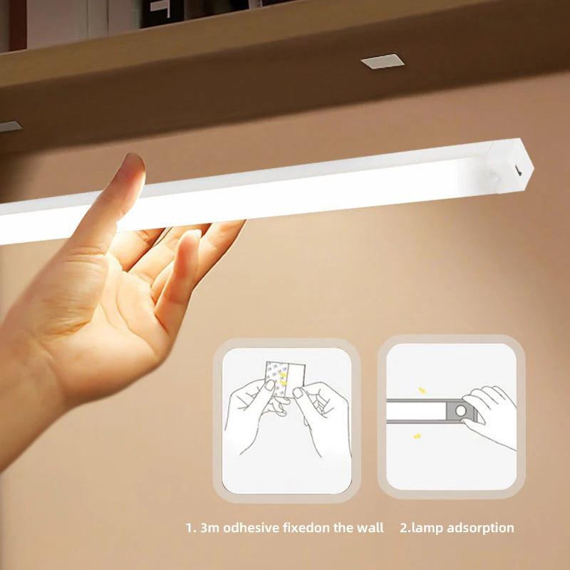 USB-C Rechargeable Motion Sensor Night Light – Wireless LED Lamp for Kitchen, Cabinet & Staircase