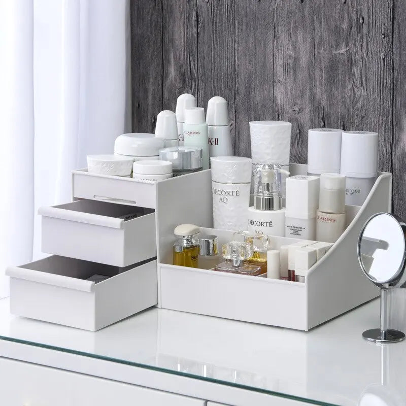 Drawer Makeup Organizer – Desktop Storage Box for Skincare, Cosmetics & Accessories
