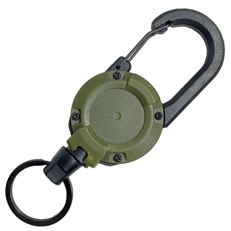 Retractable Badge Reel Keychain – Heavy-Duty Carabiner Clip Key Holder