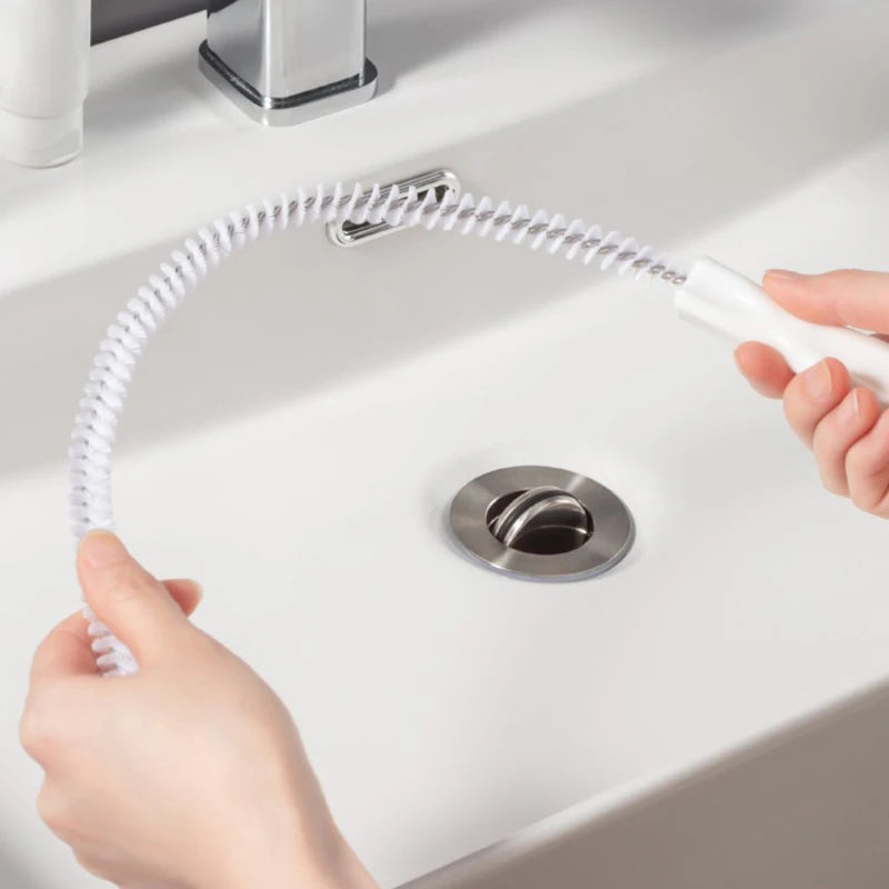 Bendable Drain Clog Remover Brush – Flexible Sink & Sewer Cleaning Tool