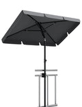 UPF 50+ Adjustable Beach Umbrella – 200x125cm Foldable Sun Shade with Carry Cover