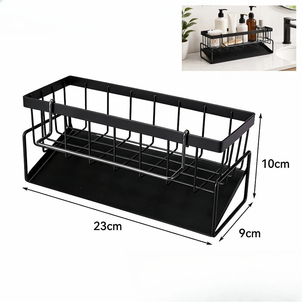 Flexible Kitchen Sink Drain Rack – Sponge Holder, Faucet Organizer & Soap Drainer Shelf
