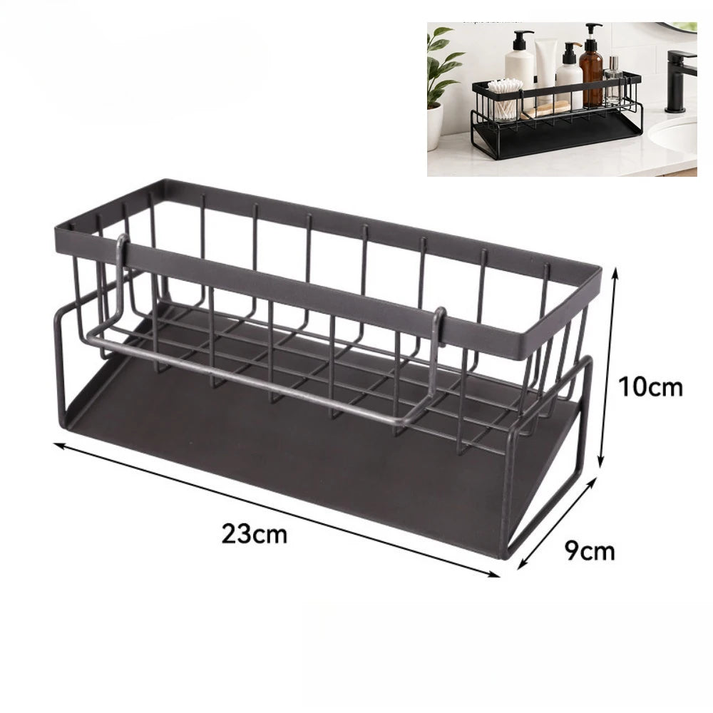 Flexible Kitchen Sink Drain Rack – Sponge Holder, Faucet Organizer & Soap Drainer Shelf