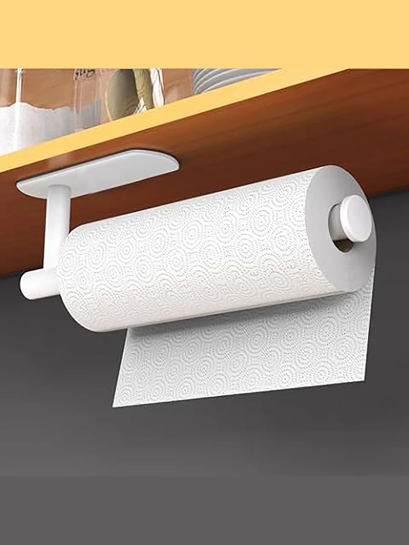 Adhesive Paper Towel Holder – No-Drill Wall-Mounted Tissue & Napkin Rack for Kitchen & Bathroom