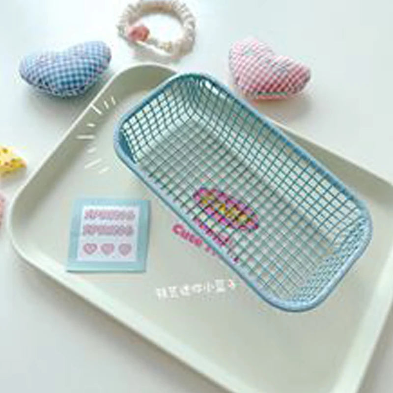 Metal Desktop Organizer Basket – Stylish Storage for Office, Home & Vanity