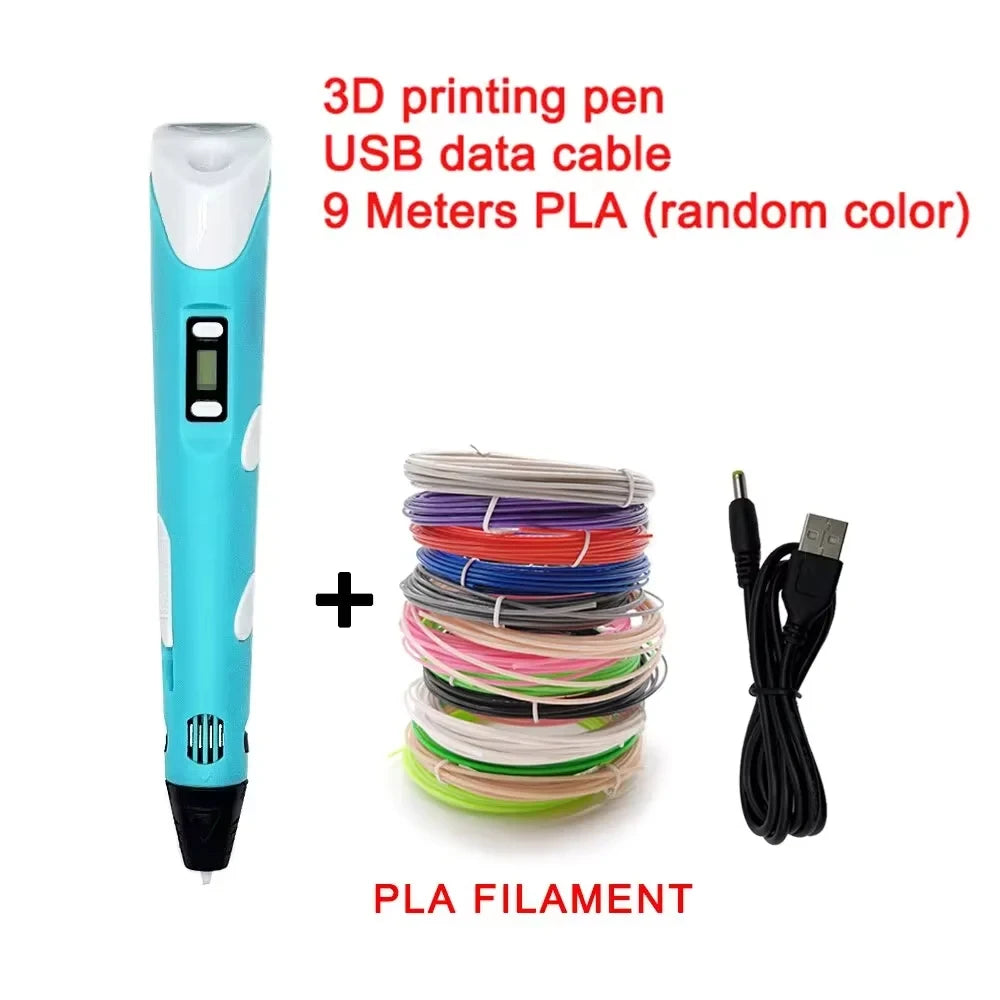 3D Printing Pen – Electric Graffiti Art Pen with 9M PLA Filament, Kids & Adults