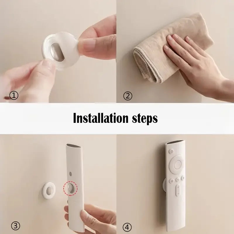 Magnetic Remote Control Holder – No-Drill Wall Mount, 3-Pack